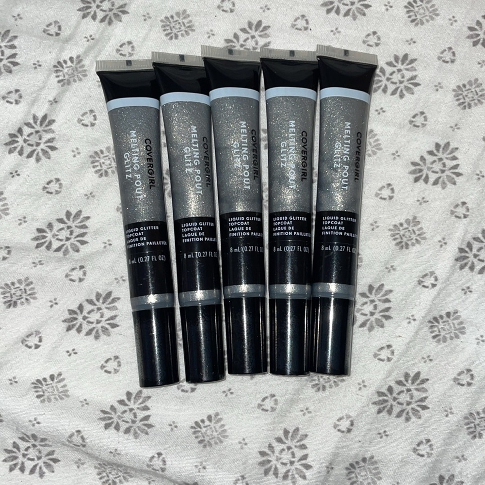 COVERGIRL Melting Pout Glitz Liquid Glitter Topcoat Double Platinum NEW